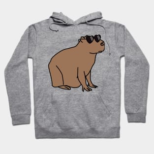 Capybara Wearing Sunglasses Hoodie